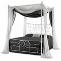 Cama con Dosel de Forja RHIN-LOIRA 140x190 cm