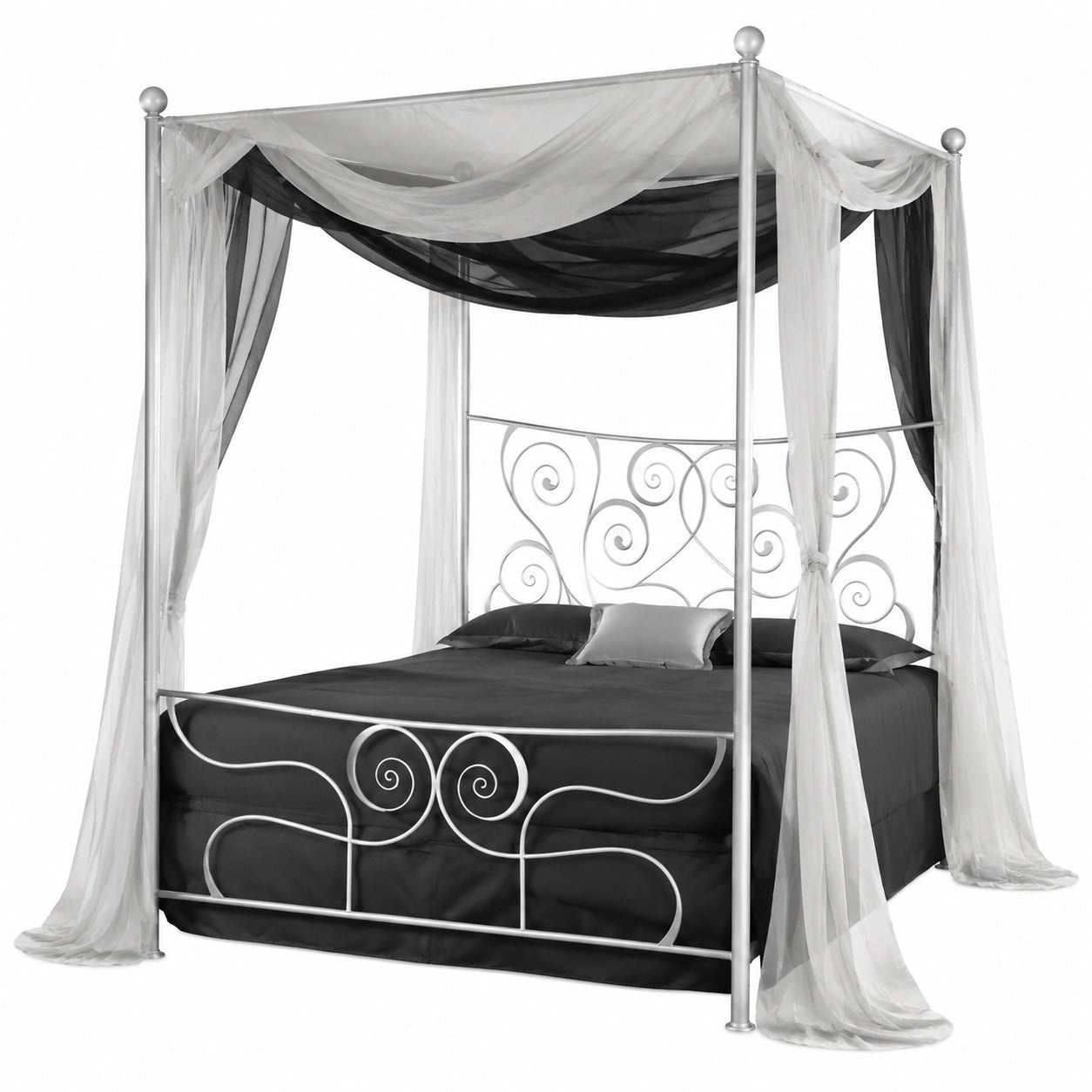 Cama con Dosel de Forja RHIN-LOIRA 140x190 cm