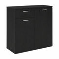 Aparador de roble negro con cajón, 80x36x75 cm, mueble buffet para comedor y cocina