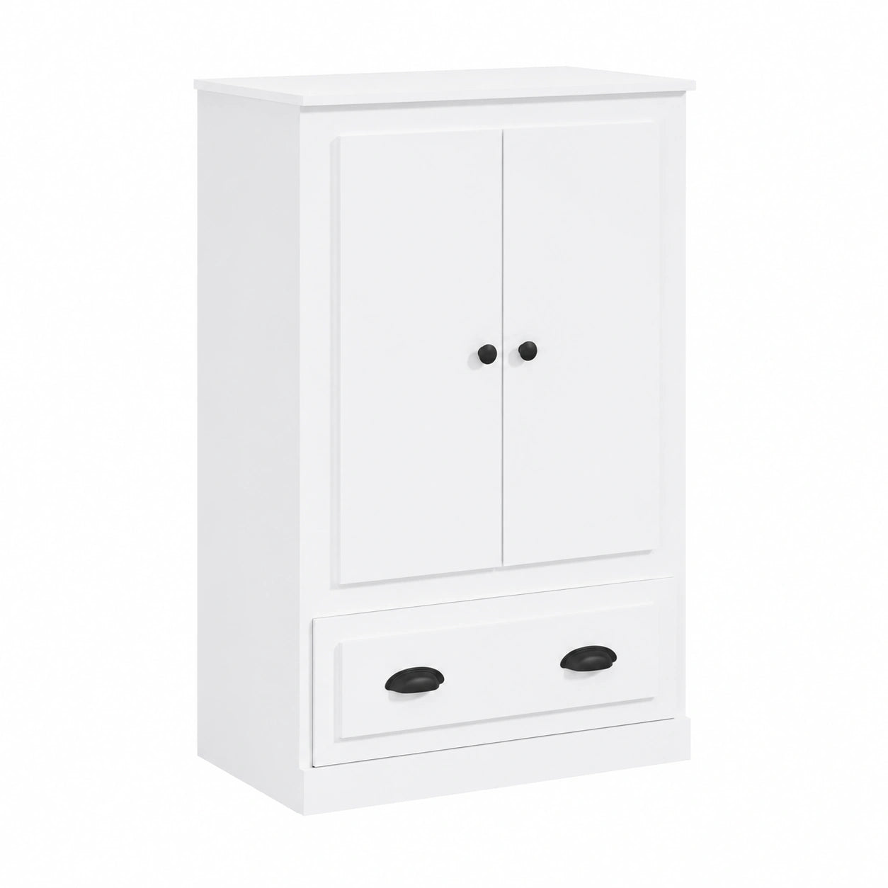 Aparador Moderno Blanco de Madera 60x36x104 cm con Amplio Almacenamiento, para Salón y Comedor