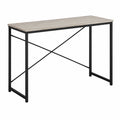 Mesa de Oficina con Acabado en Madera y Estructura Metálica, Escritorio para Estudio y Trabajo
