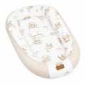 PaLulli® Nido para Bebés Extra Grande 100x60 cm de Algodón | Cuna Reversible Suave para Bebés | Hecho a Mano, Transpirable y Seguro (Oso Beige)