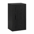 Gabinete de roble negro moderno con almacenamiento, 40x33x70 cm, ideal para salón y comedor