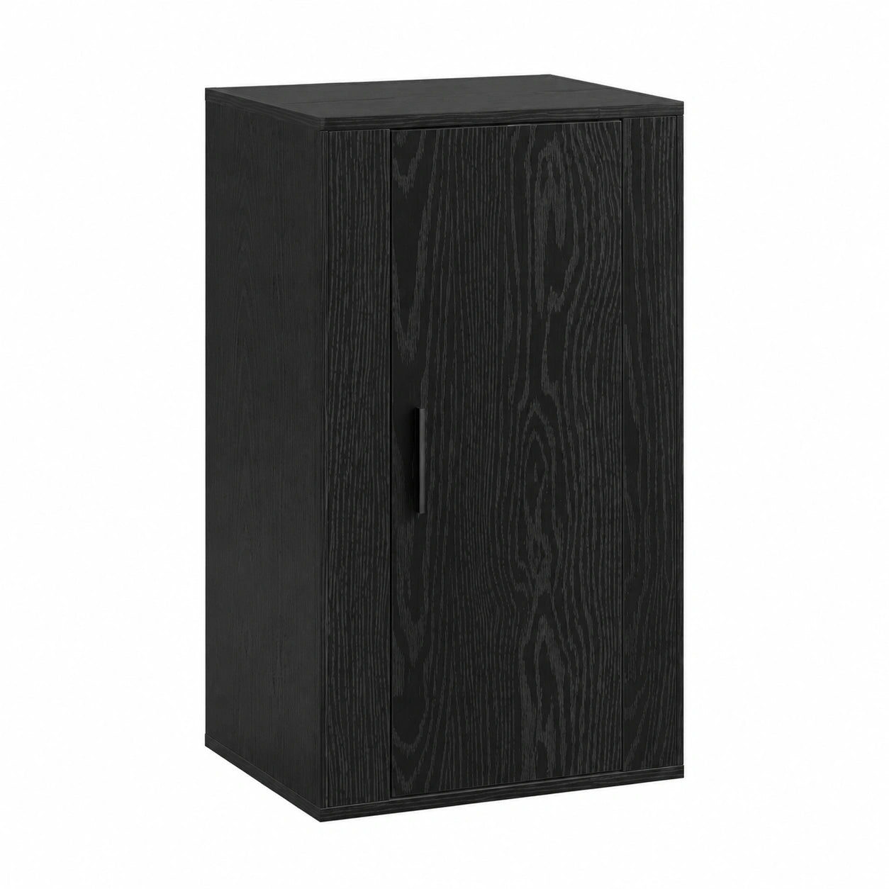 Gabinete de roble negro moderno con almacenamiento, 40x33x70 cm, ideal para salón y comedor