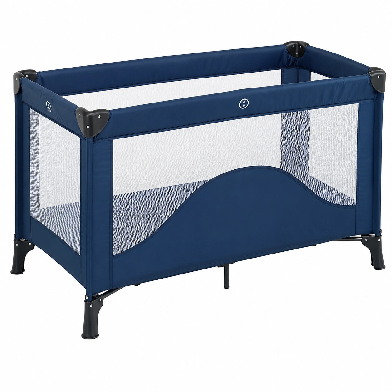 Cuna de Viaje Foppapedretti Teddytour con Funda Azul, 127x67x78 cm, 8.64 kg