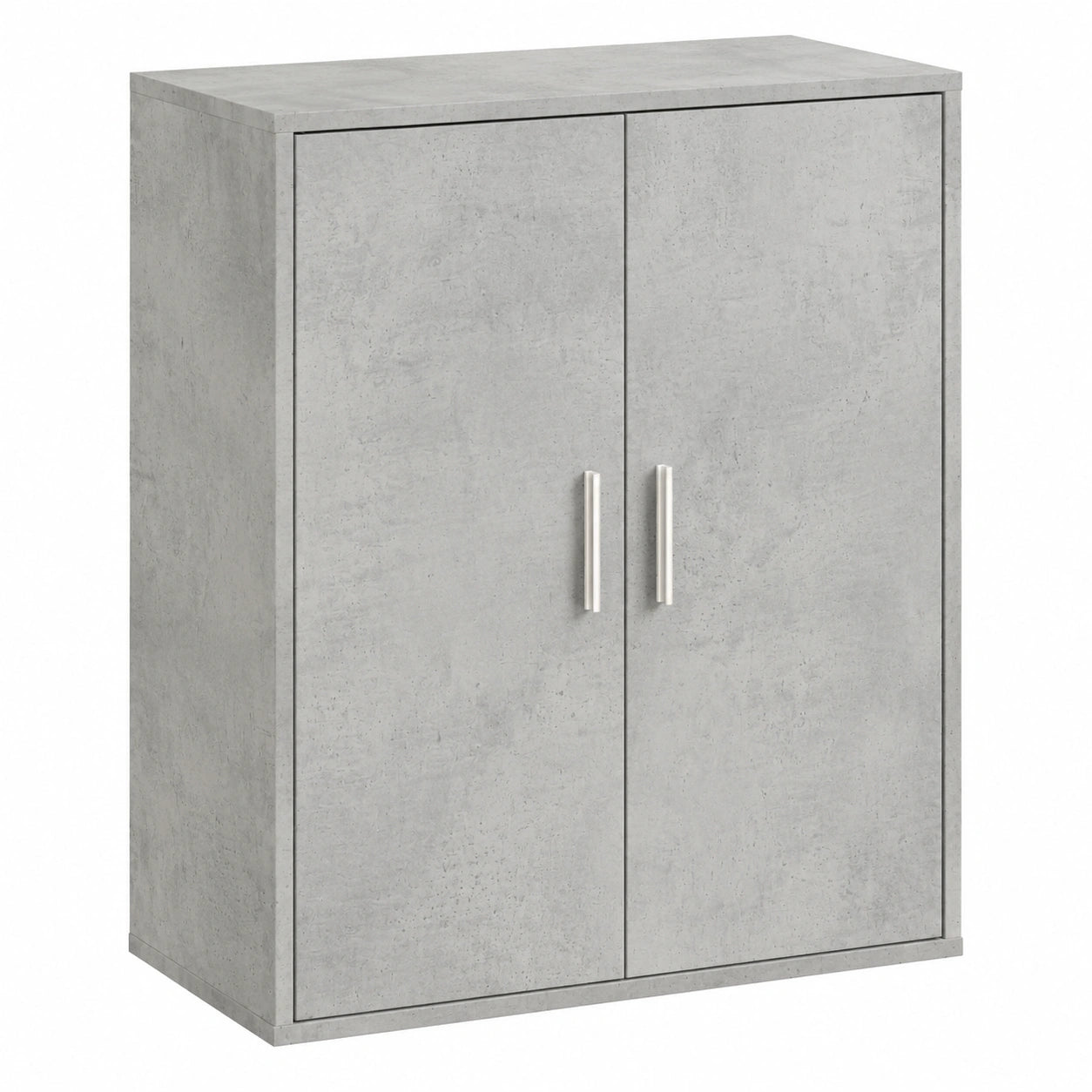 Aparador de cocina gris concreto con amplio almacenamiento, 60x31x70 cm, ideal para comedor y salón