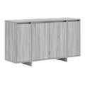 Aparador de Madera Gris Sonoma 135x41x75 cm con 4 Puertas para Salón Comedor