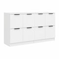 Aparador blanco de madera 60x30x70 cm, almacenamiento amplio, buffet y mueble de cocina
