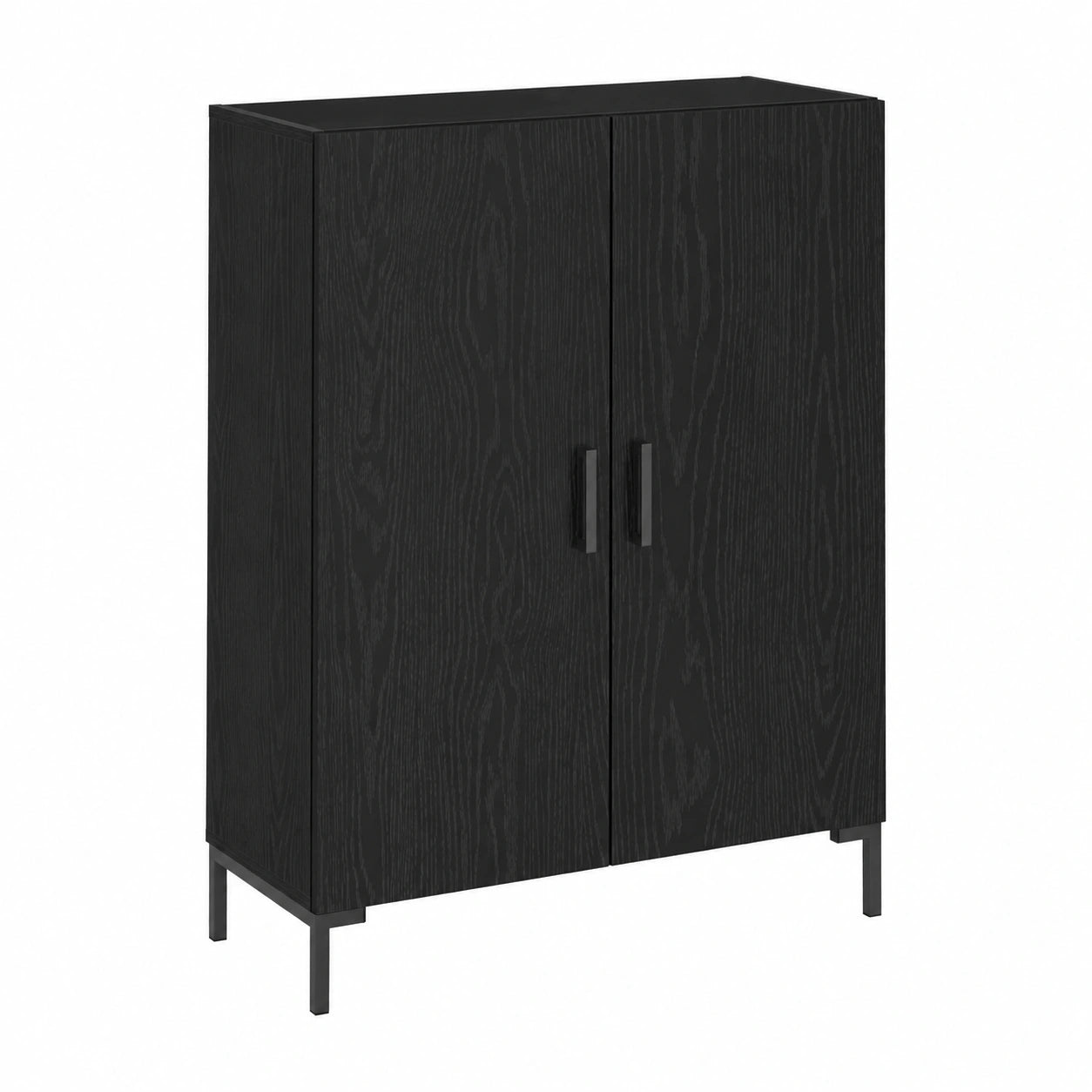 Credenza moderna de roble negro con almacenamiento, 69,5x34x90 cm