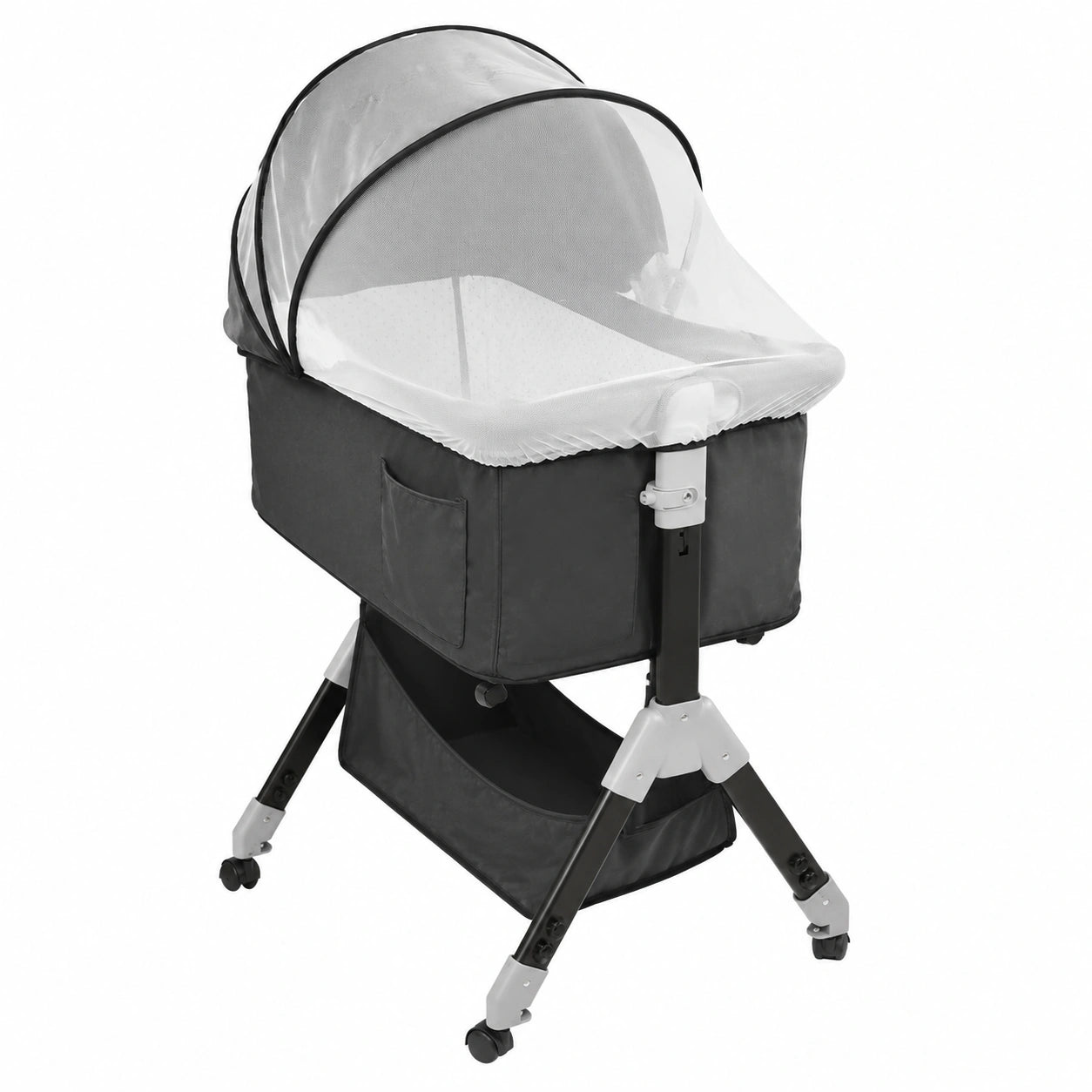 Cuna Colecho Ajustable HUOLE 3 en 1 - Moisés Portátil para Bebés - Comodidad y Seguridad para Padres - Negro