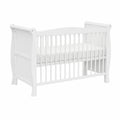 Cuna Convertible para Bebé con Colchón de Espuma Aloe Vera y Altura Ajustable, Blanco