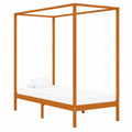 Cama con Dosel de Madera de Pino Maciza 90x200 cm Marrón