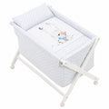 Cuna Columpio Plegable Azul con Accesorios Completos