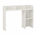 GOPLUS Organizador de Escritorio con 5 Estantes y Sistema Antivuelco, Estantería Blanca para Oficina y Estudio, 94x25x74 cm