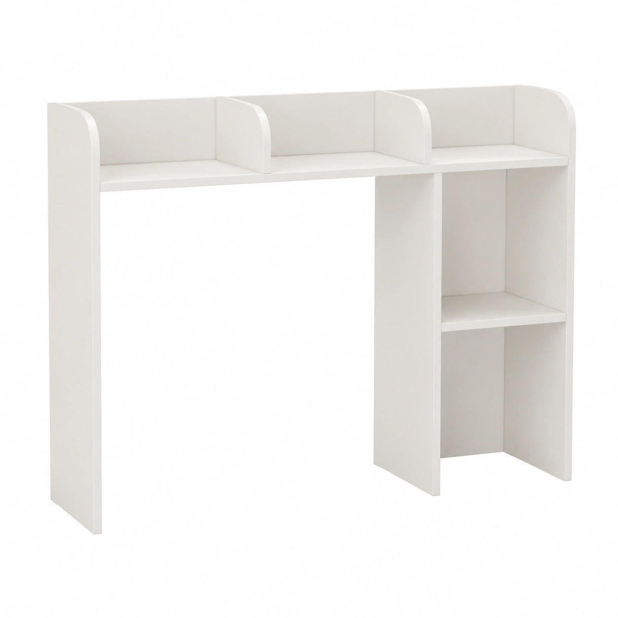 GOPLUS Organizador de Escritorio con 5 Estantes y Sistema Antivuelco, Estantería Blanca para Oficina y Estudio, 94x25x74 cm