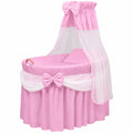 Cuna Moisés XXL para Bebés, Disponible en 6 Colores, Rosa y Blanco