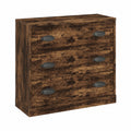 Aparador de roble ahumado con almacenamiento, 70x35,5x67,5 cm, ideal para cocina y comedor