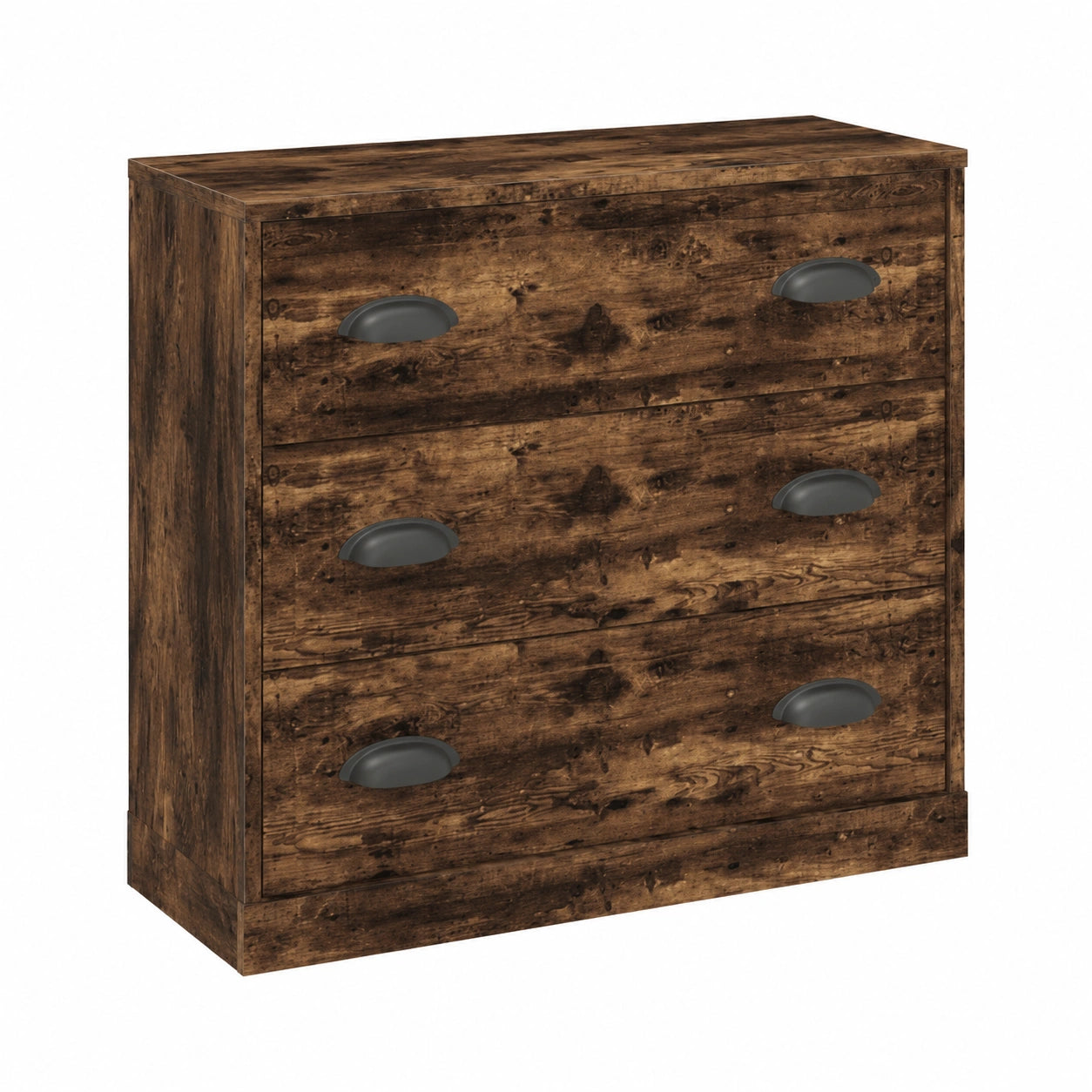 Aparador de roble ahumado con almacenamiento, 70x35,5x67,5 cm, ideal para cocina y comedor
